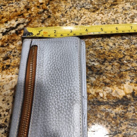 Dooney Bourke Light Blue Leather Wallet with Zipper - Picture 8 of 9